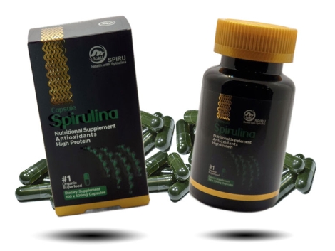 100 عدد کپسول جلبک اسپیرولینا اسپیرو