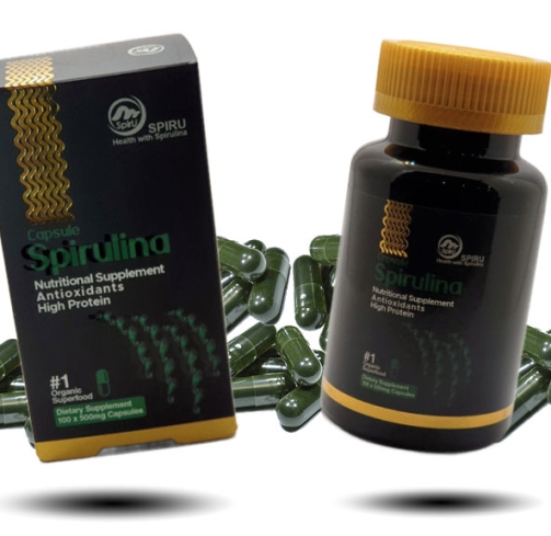 100 عدد کپسول جلبک اسپیرولینا اسپیرو