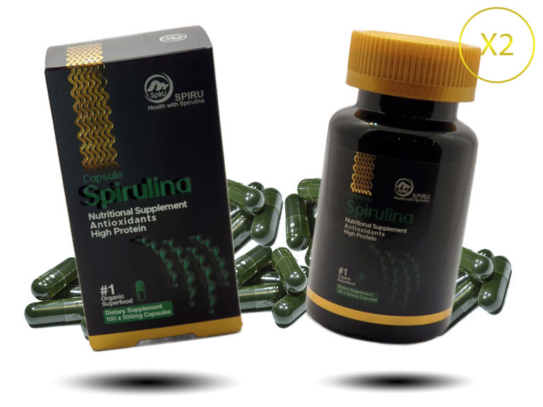 200 عدد کپسول جلبک اسپیرولینا اسپیرو