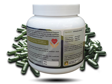 600 عدد کپسول جلبک اسپیرولینا اسپیرو