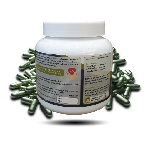 600 عدد کپسول جلبک اسپیرولینا اسپیرو