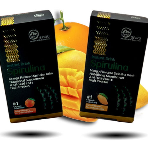 پودر جلبک اسپیرولینا با طعم انبه و پرتقال