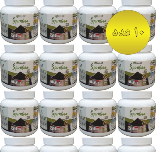 کارتن 10 عددی پودر خوراکی جلبک اسپیرولینا 500 گرمی